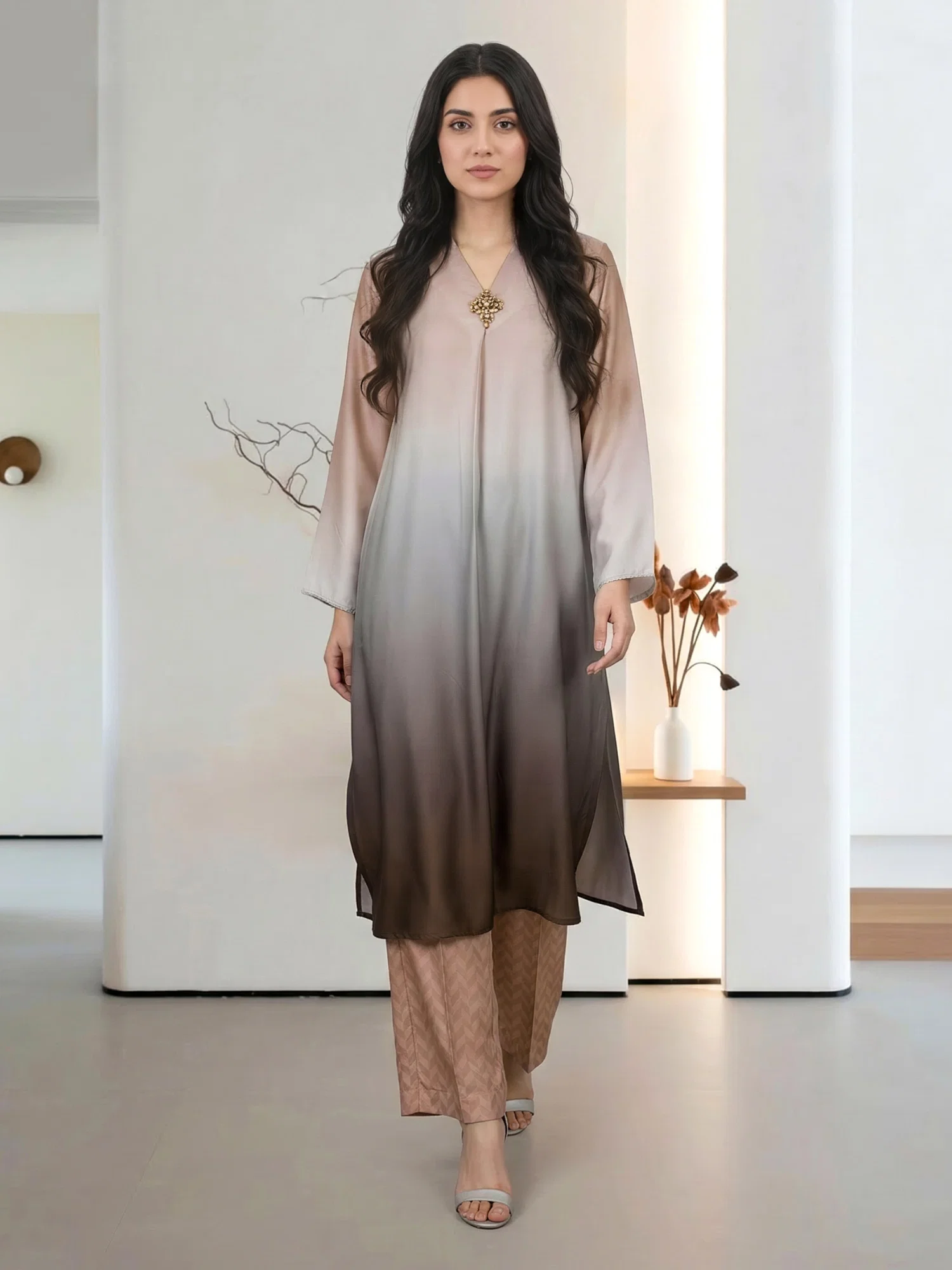 2 Piece Silk Suit (Pret)