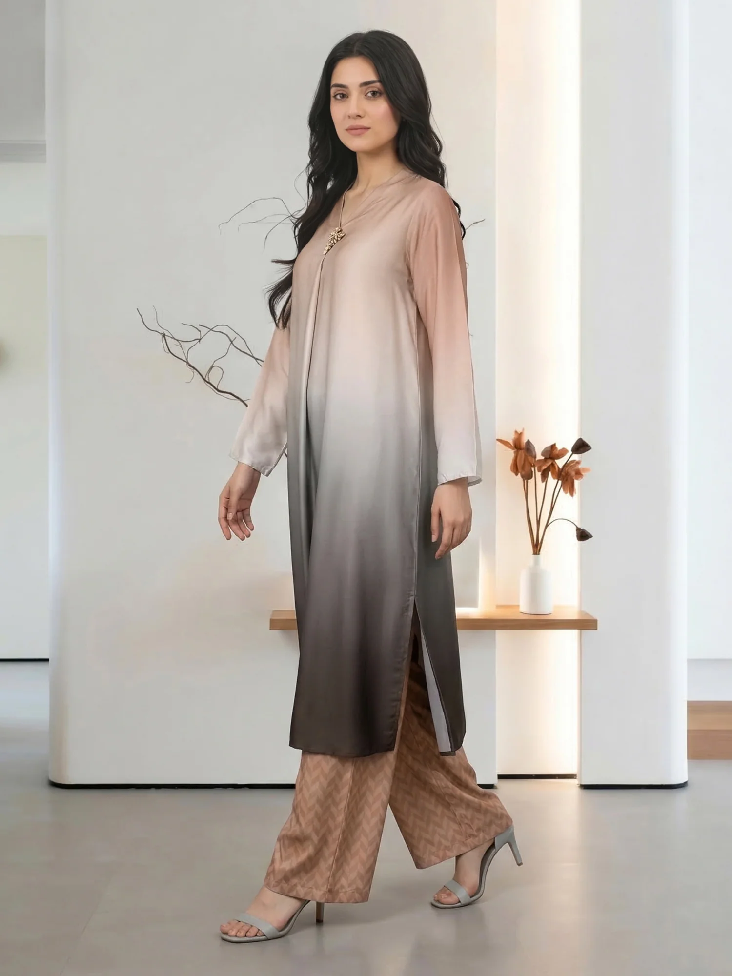 2 Piece Silk Suit (Pret)