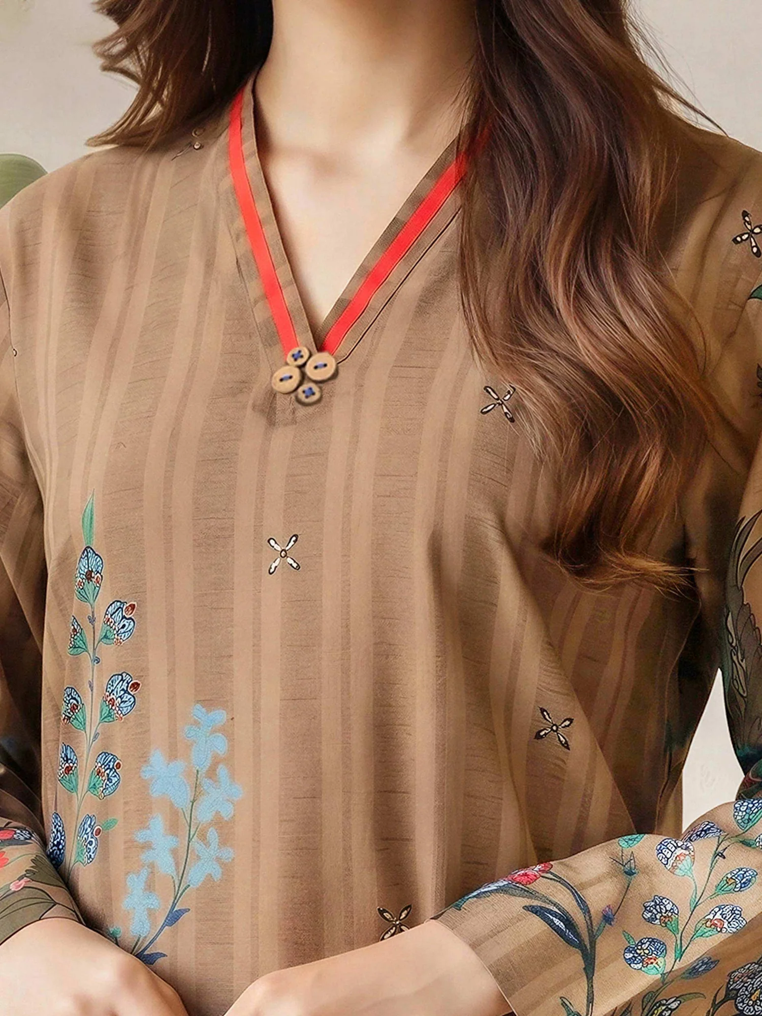 2 Piece Viscose Cotton Suit (Pret) - Image 5